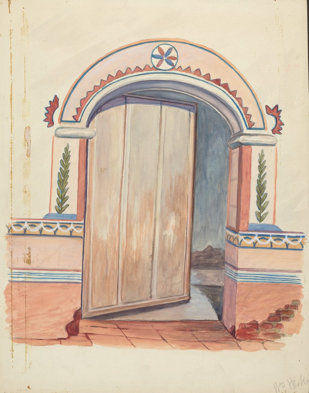 Muurschildering door William Herbert