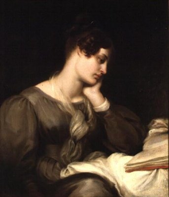 Portret van Justinia Hilton (geboren Kent) door William Hilton