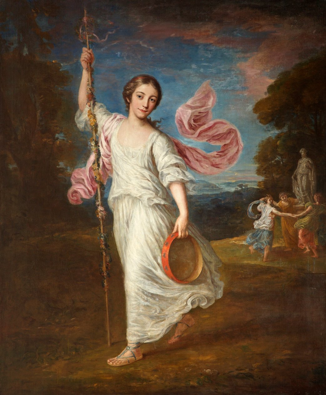 Lady Emily Kerr als een Bacchante, c.1770 door William Hoare
