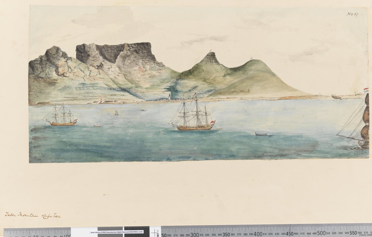 Pagina 11 Tafelberg, Kaapstad door William Hodges