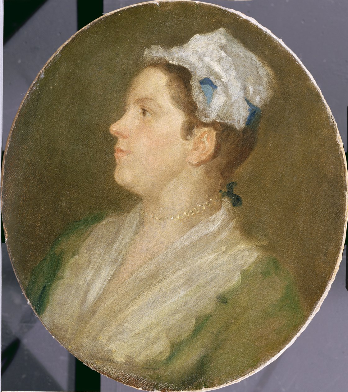 Anne Hogarth (1701-71), c.1740 (pre-conservatie) door William Hogarth
