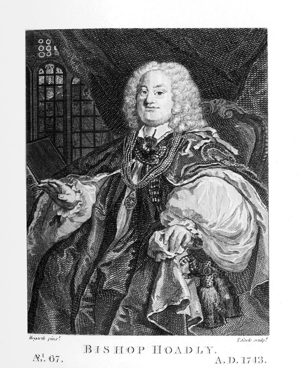 Bisschop Hoadly door William Hogarth