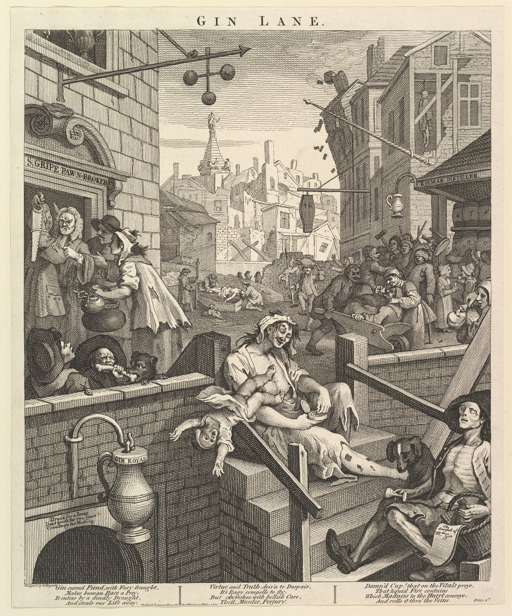 Gin Lane door William Hogarth