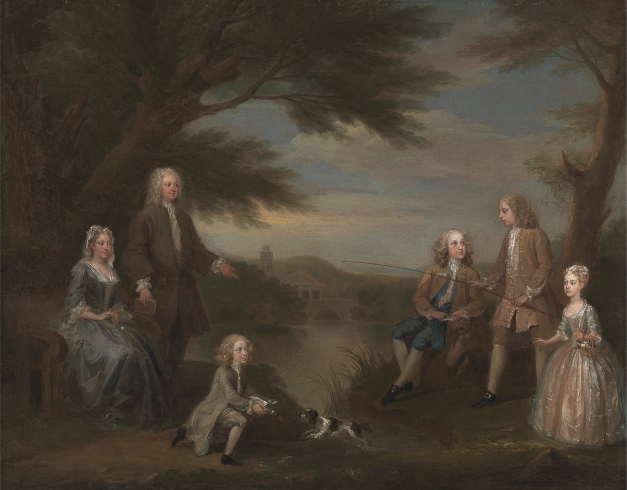 John en Elizabeth Jeffreys en hun kinderen door William Hogarth