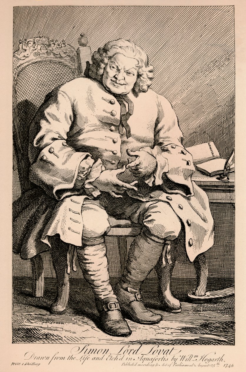 Simon, Lord Lovat, 1746 door William Hogarth