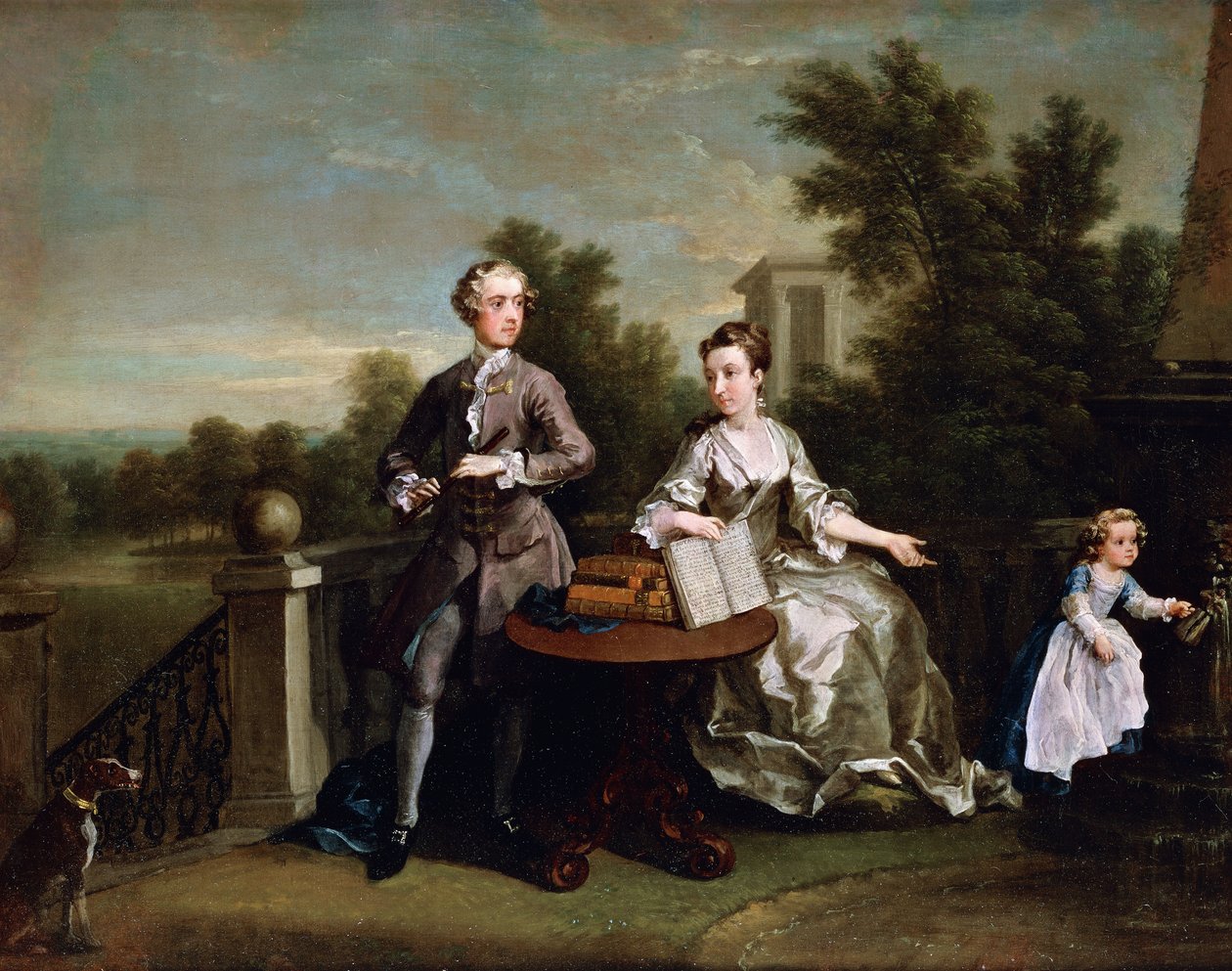 De Familie Edwards Hamilton door William Hogarth