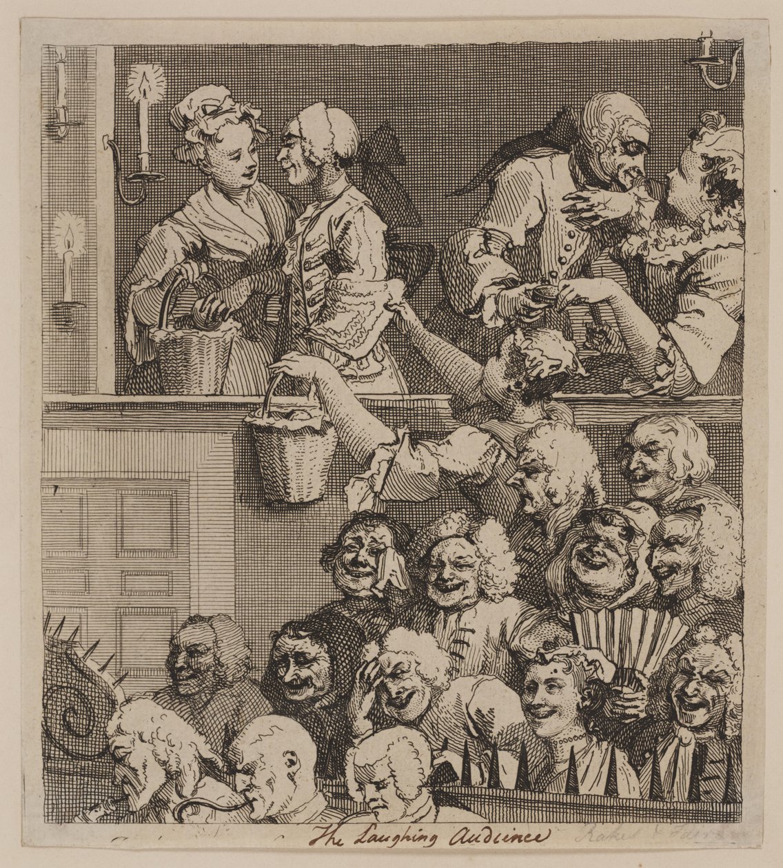 Het lachende publiek door William Hogarth