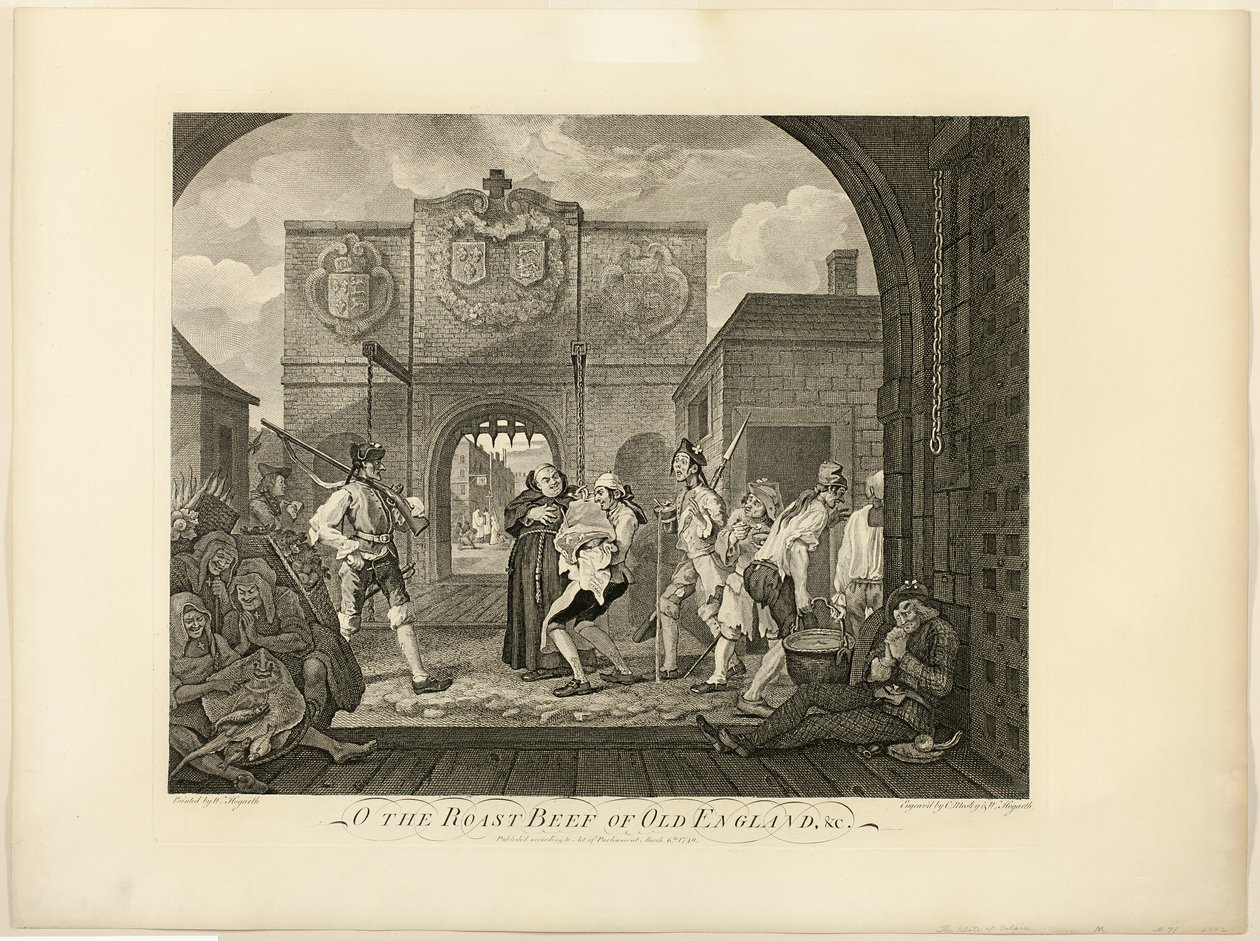 Het Gebraden Rundvlees van Oud Engeland door William Hogarth