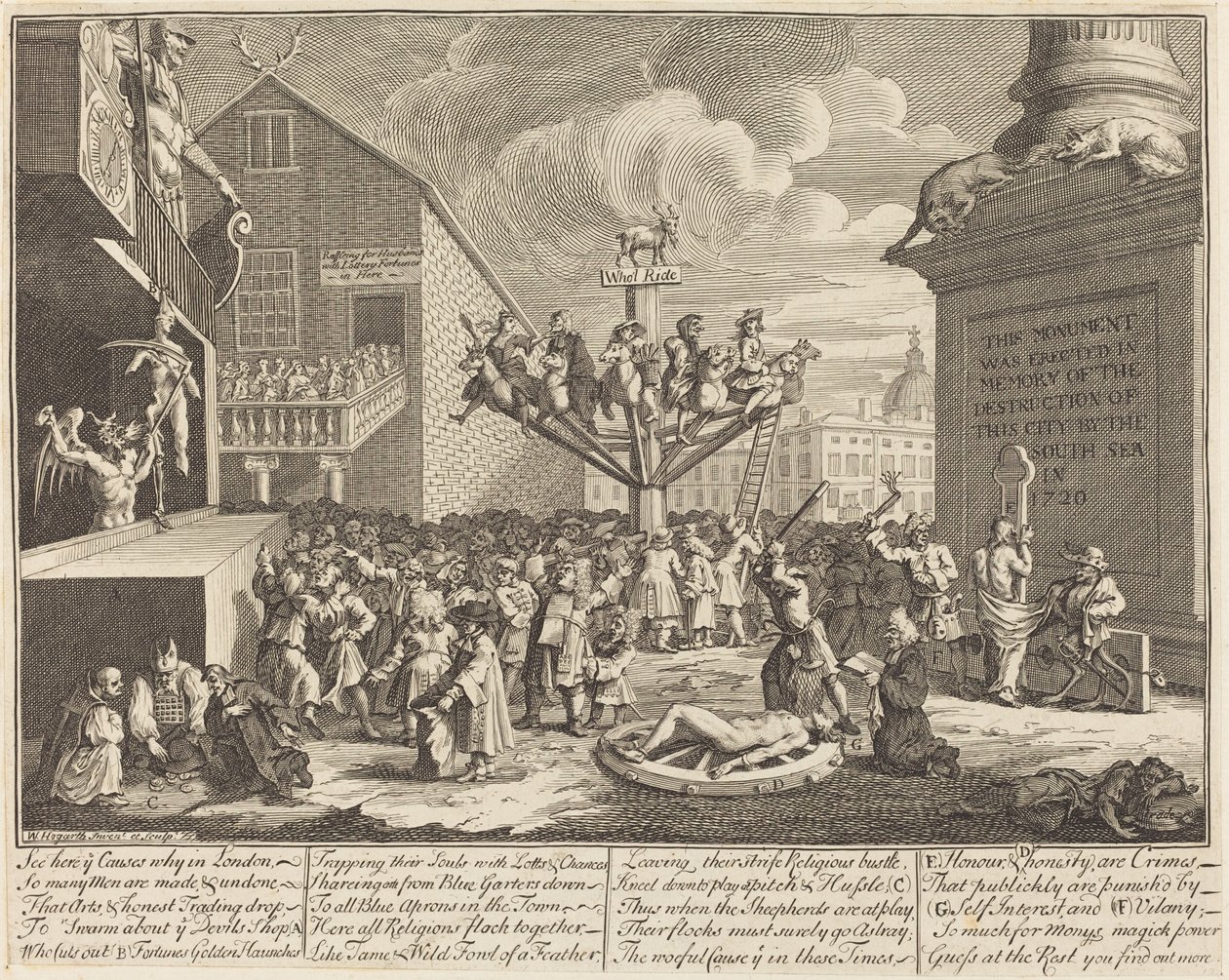 Het Zuidzeeplan door William Hogarth