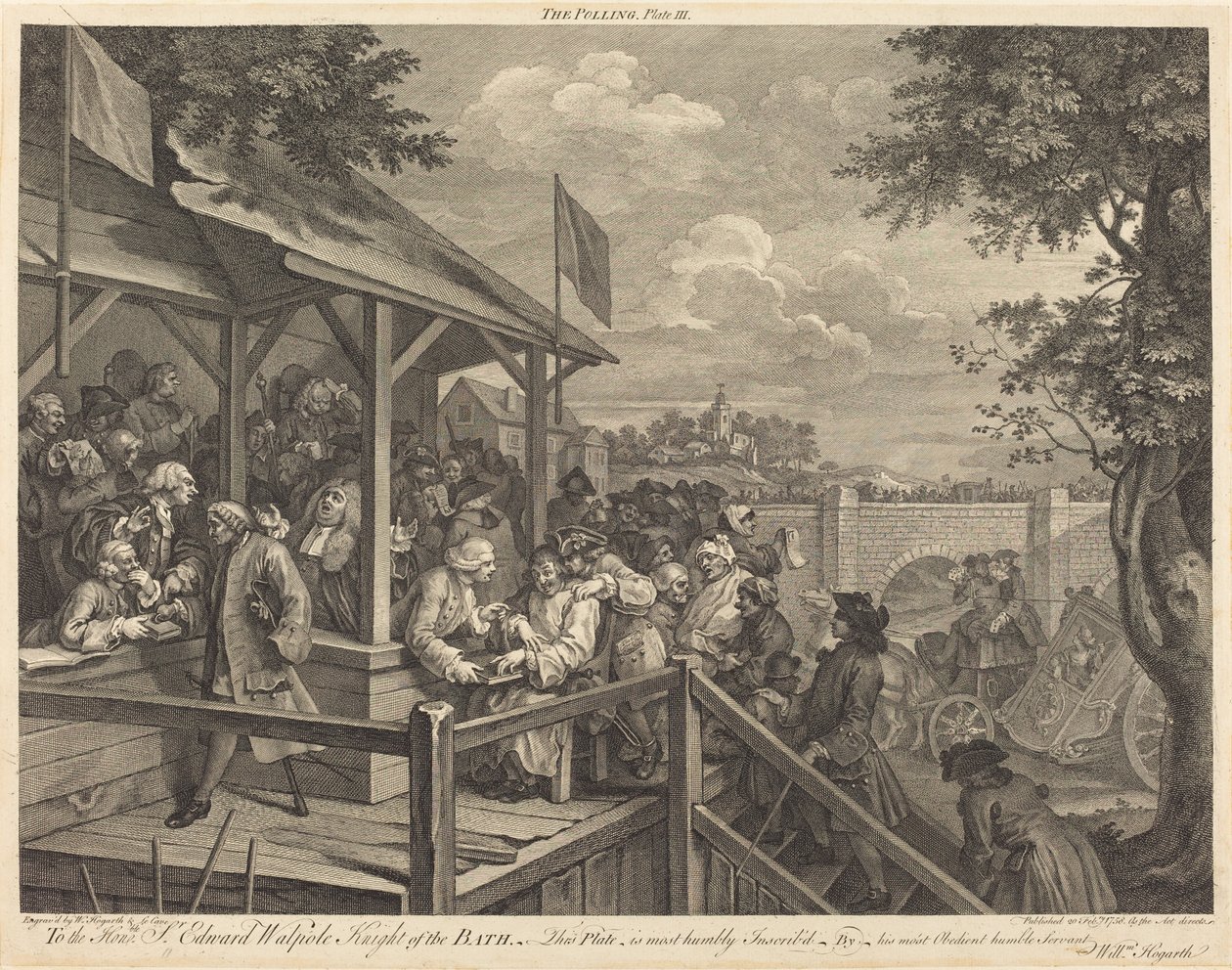 De Stemming door William Hogarth and Francois Morellon de La Cave