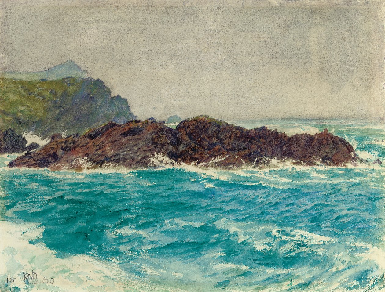 De Cornish kust door William Holman Hunt