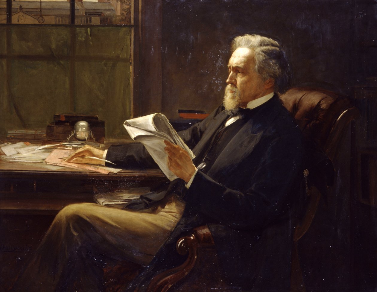 Portret van George Jacob Holyoake door William Holyoake