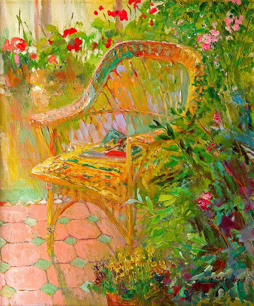 Rieten stoel, 2000 door William Ireland