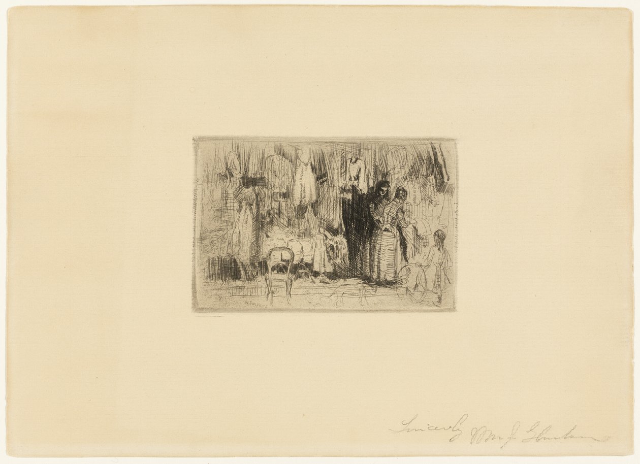Bij de kleermaker door William James Glackens