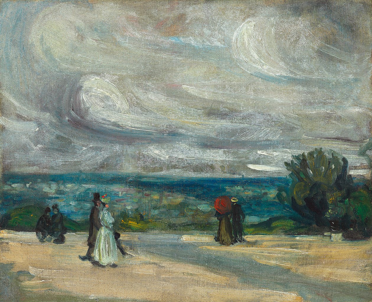 Het terras door William James Glackens