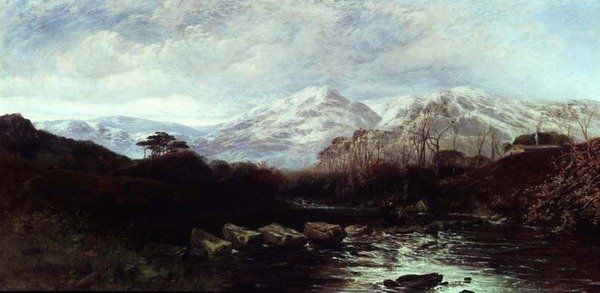 Uitgestrekt rivierlandschap door William James Muller