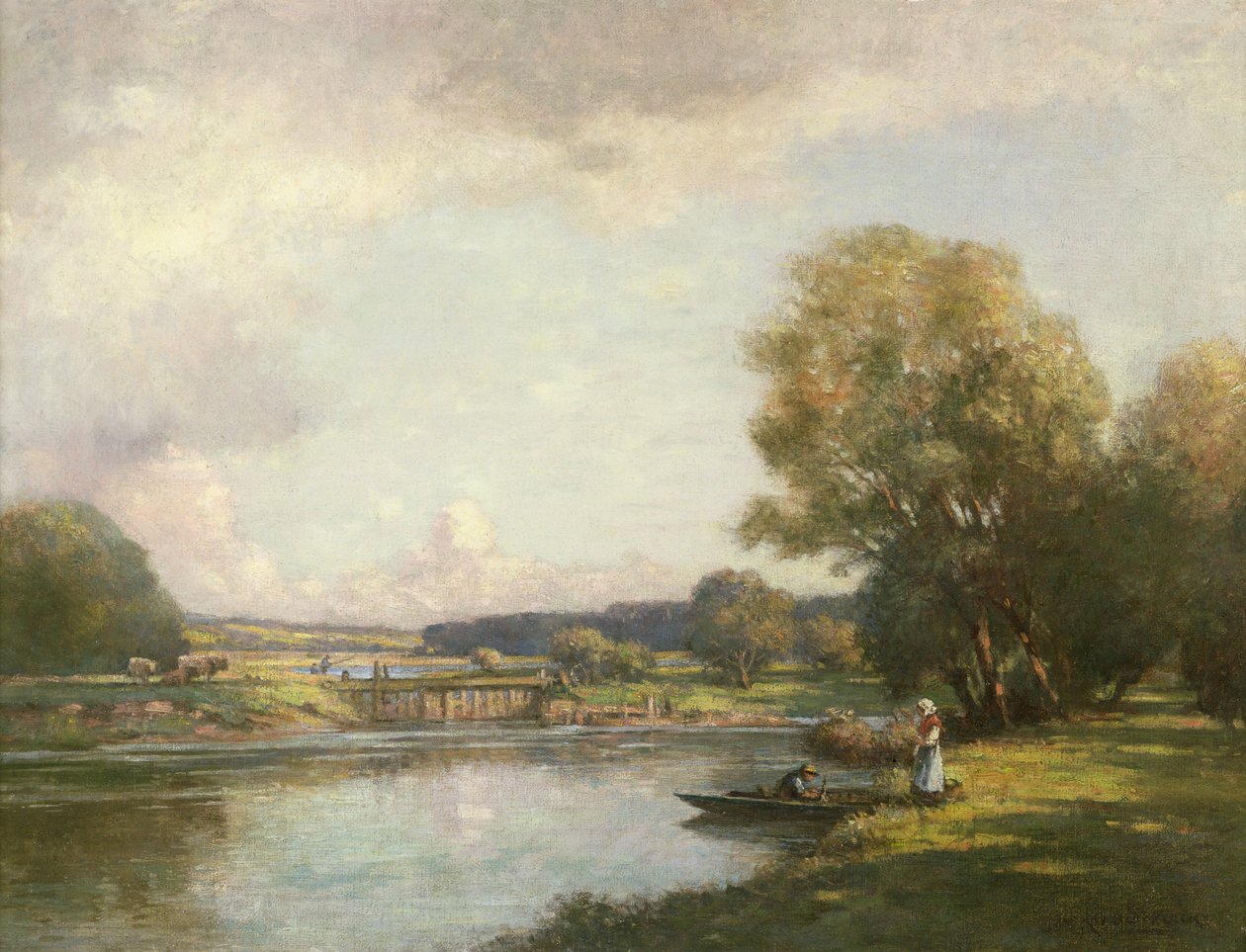 Zomer in Hemingford Grey door William Kay Blacklock