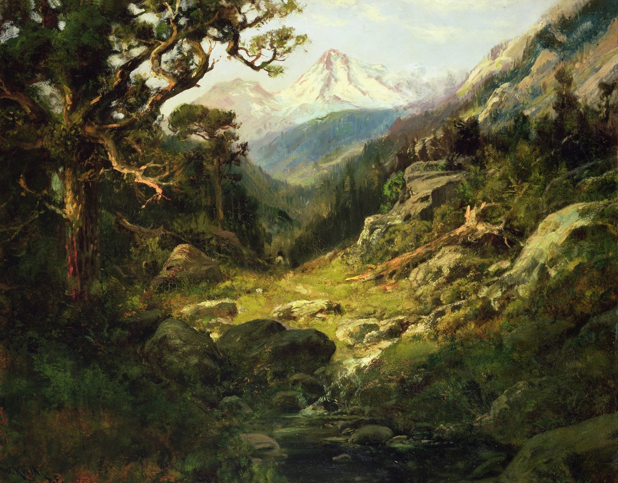 Landschap met Mount Shasta door William Keith
