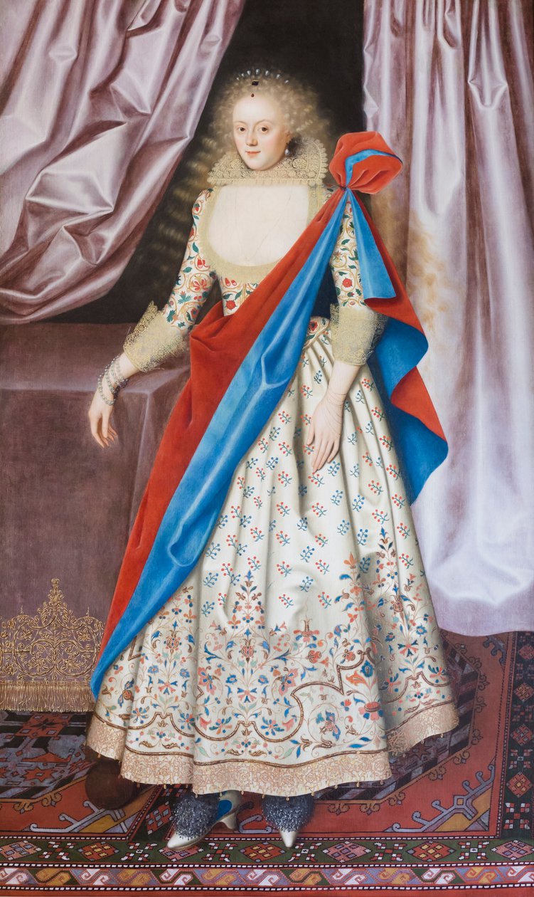 Lady Isabella Rich, circa 1615 door William Larkin