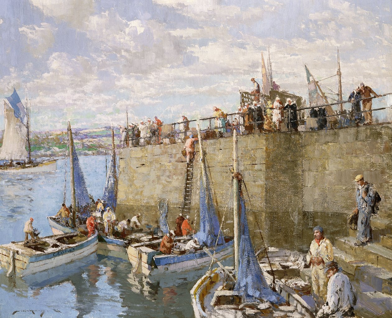 Sardinevissers, Concarneau door William Lee Hankey