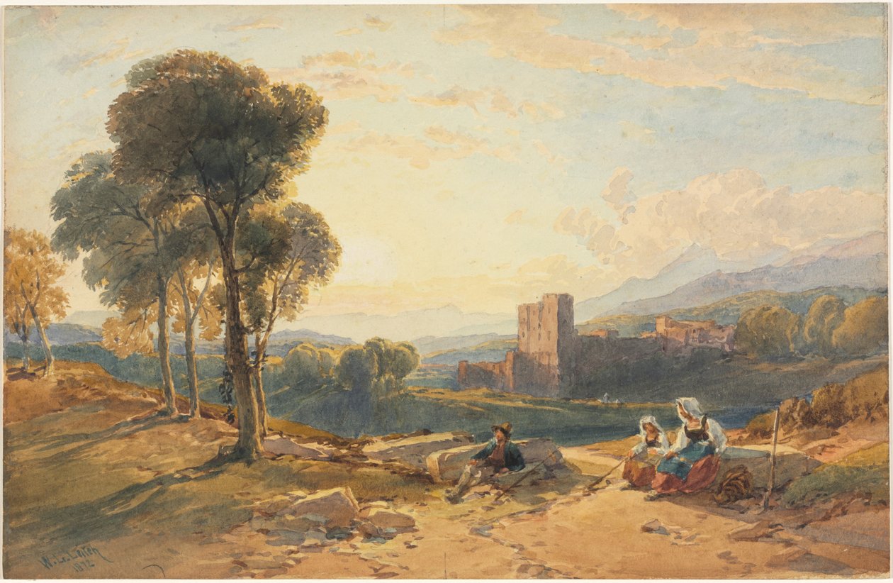 Landschap, Italië door William Leighton Leitch