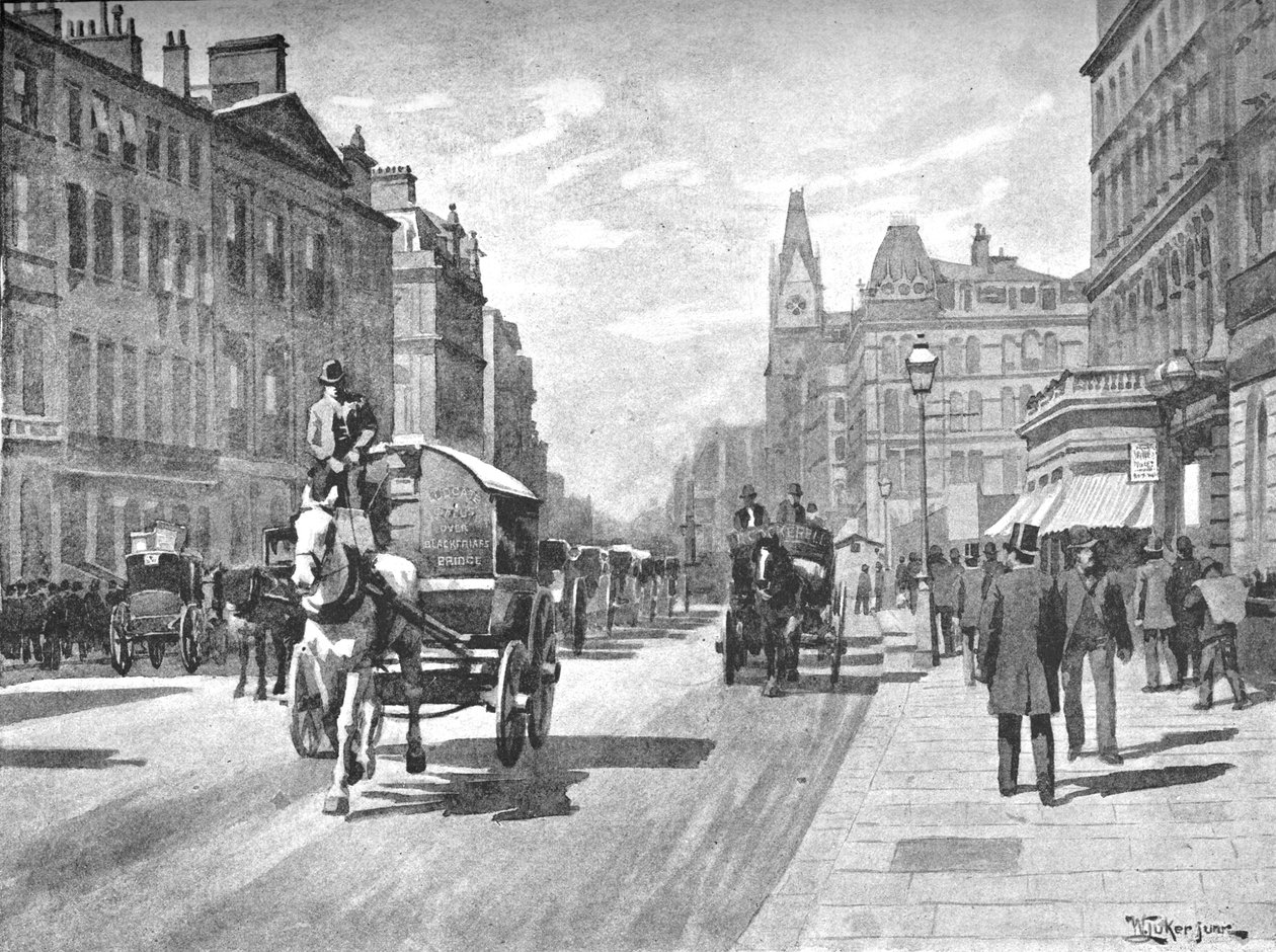 New Bridge Street, Blackfriars, 1891 door William Luker