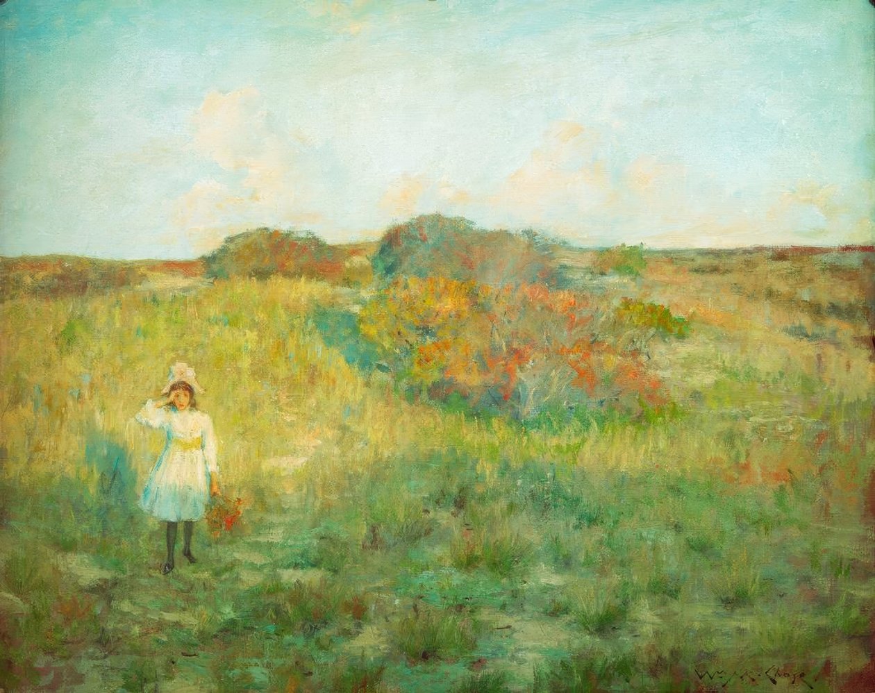 Zonsondergang in Shinnecock door William Merritt Chase