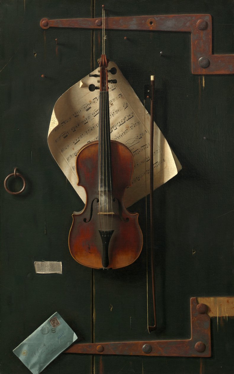 De oude viool door William Michael Harnett