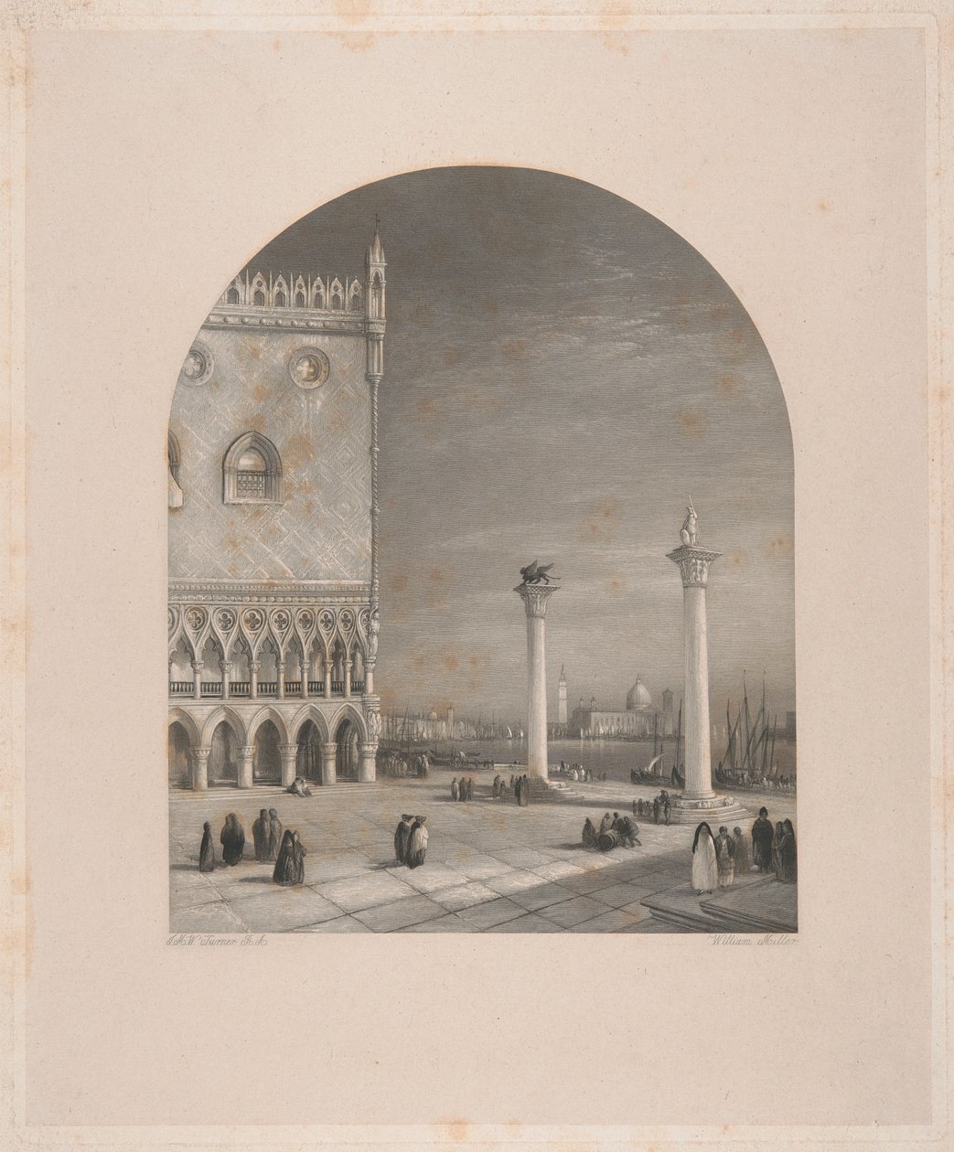 Venetië - de Piazzetta door William Miller