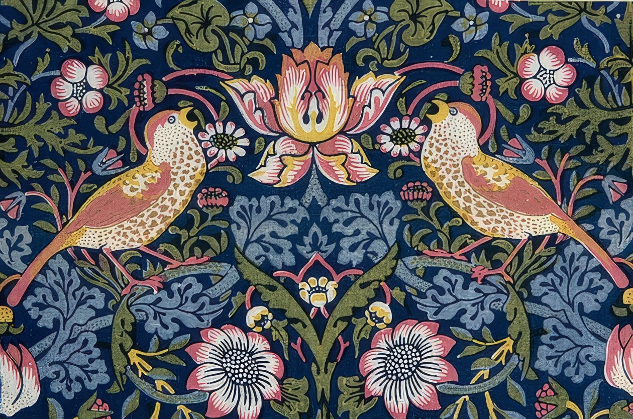 De aardbeienrover (detail) door William Morris