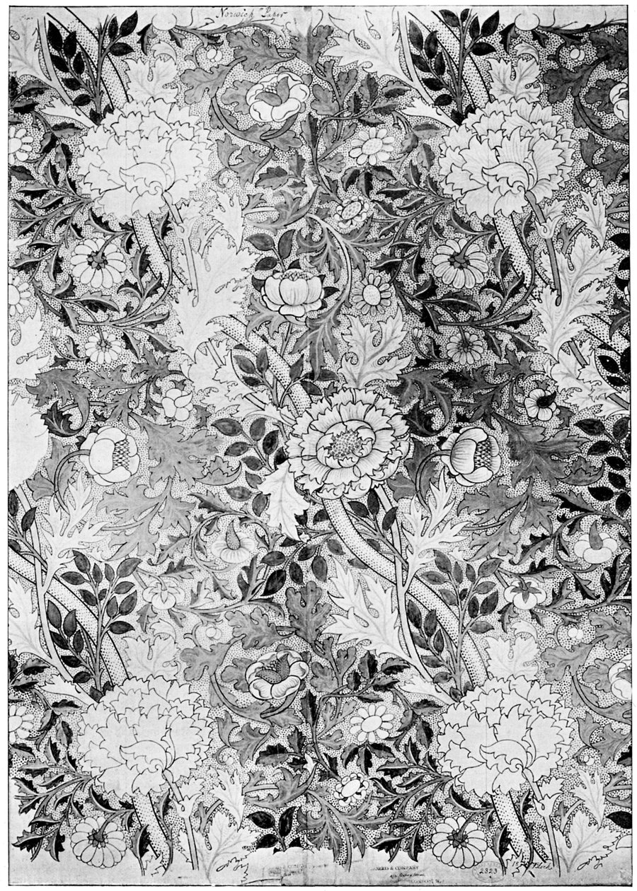Norwich patroon behang, 1889 1934 door William Morris