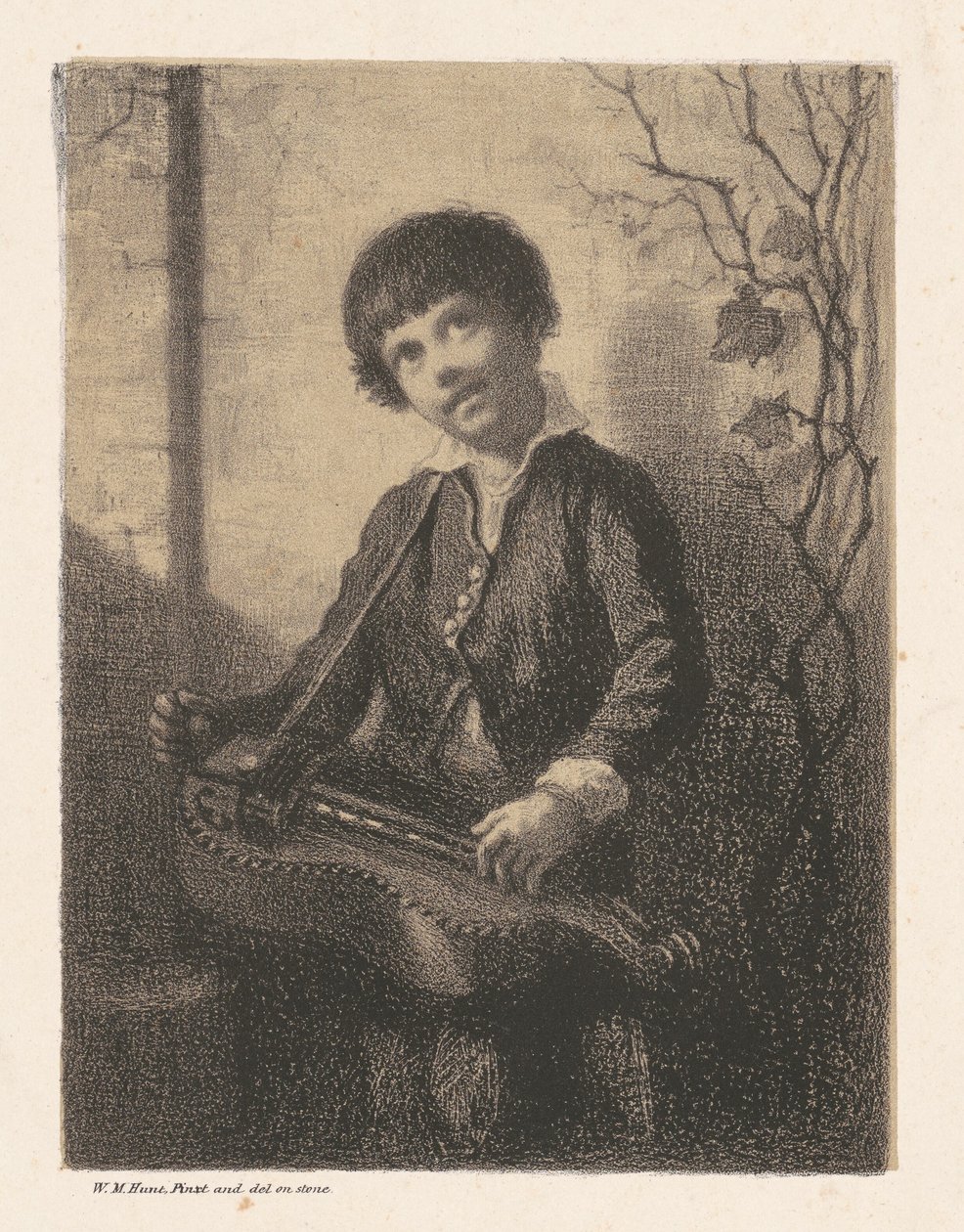 De Draaiorgeljongen door William Morris Hunt