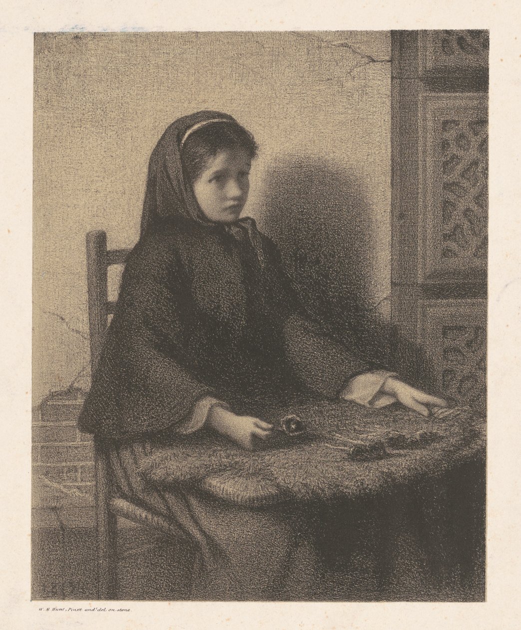 Violet Meisje door William Morris Hunt