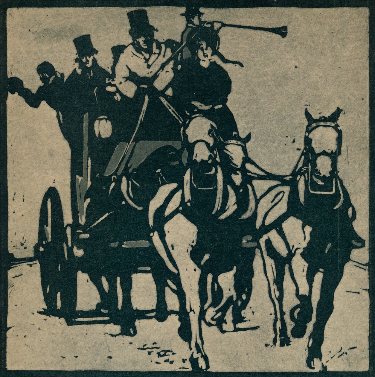 The Four-In-Hand, ca. 1898, 1935 door William Nicholson
