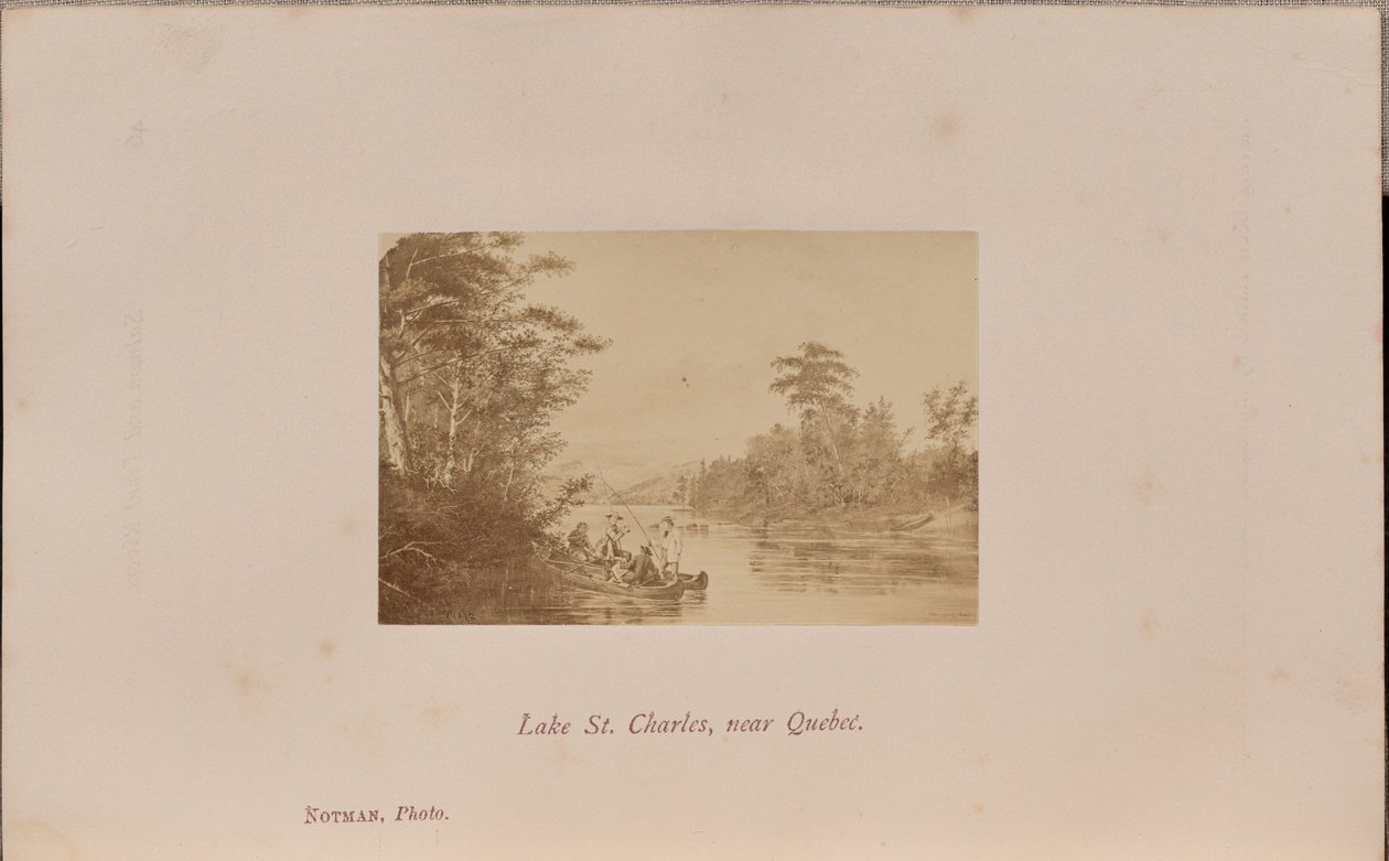 Het meer van Sint Charles, bij Quebec door William Notman