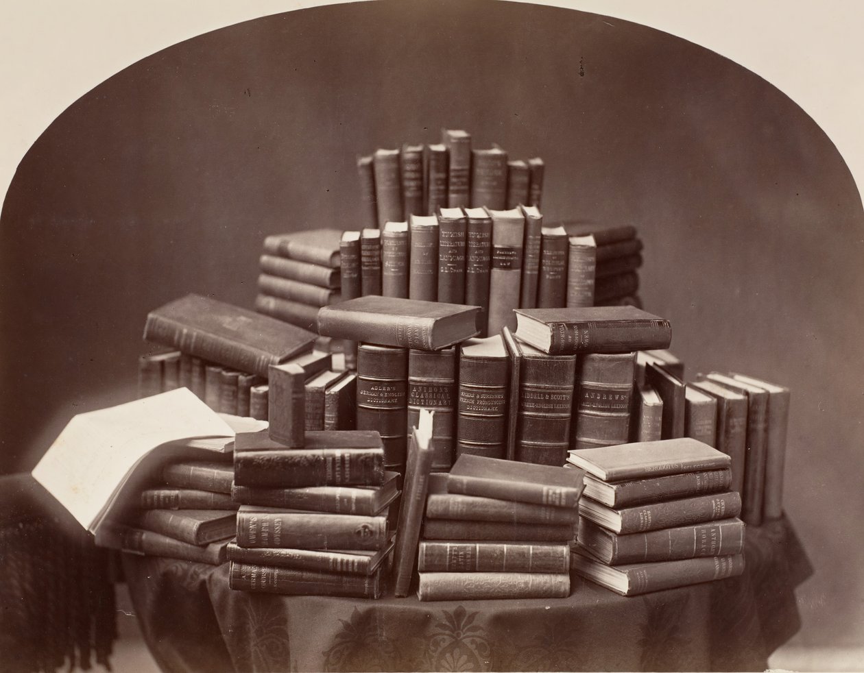 Stilleven met Boeken door William Notman.