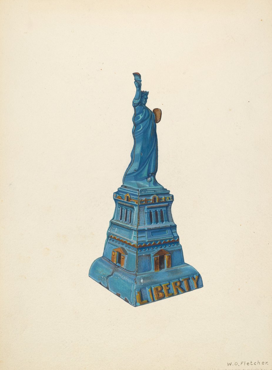 Bank: Vrijheidsbeeld, ca. 1940 door William O. Fletcher