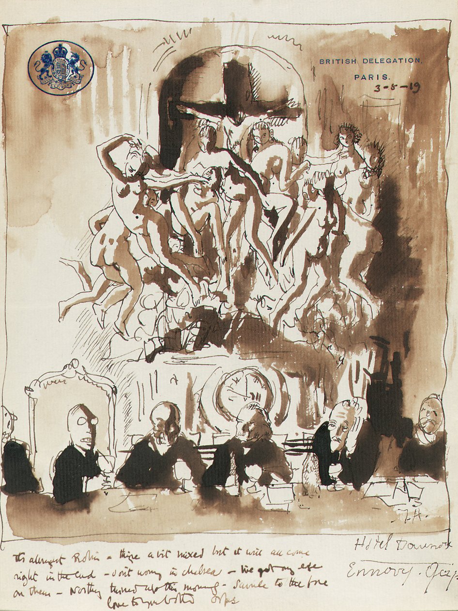 Op de Vredesconferentie, Parijs door William Orpen