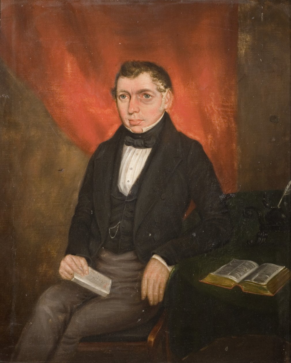 Portret van een zittende man door William Robert Hill