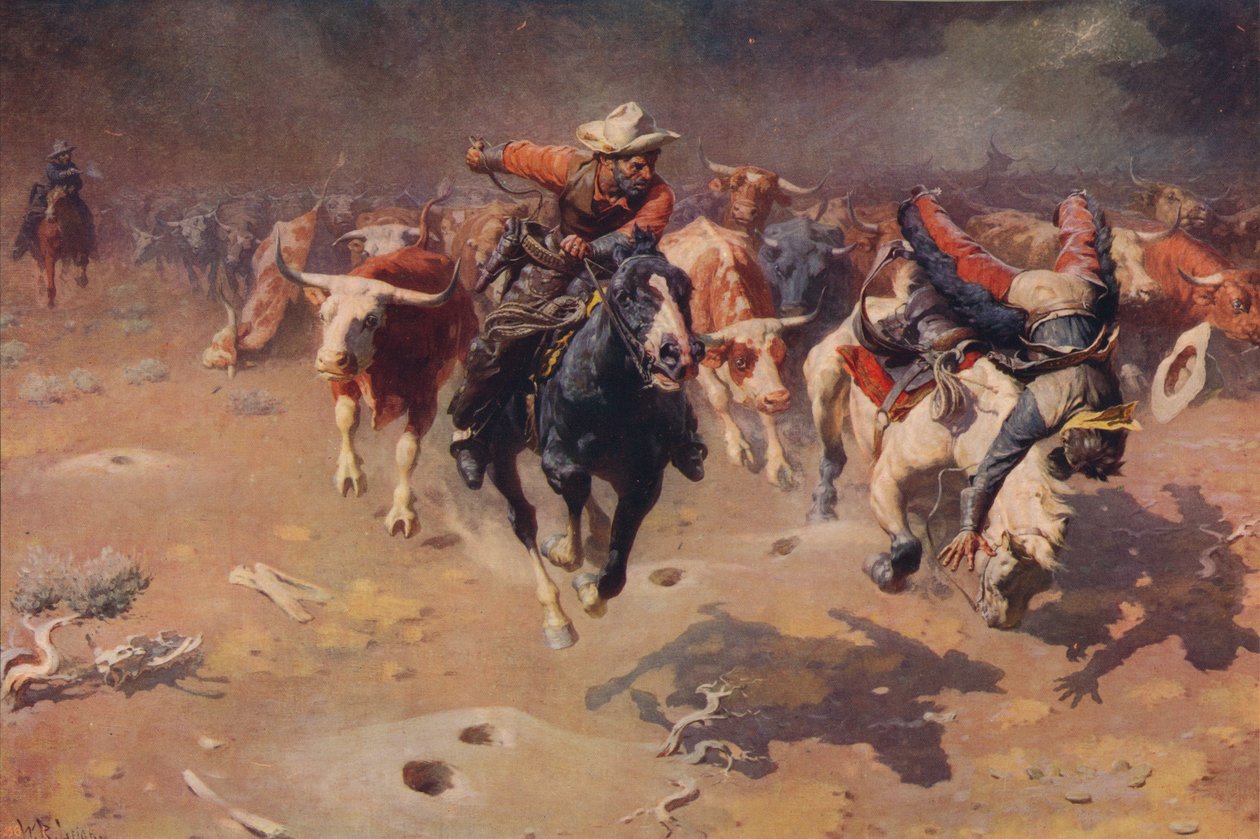 De Stormloop, c1912 door William Robinson Leigh