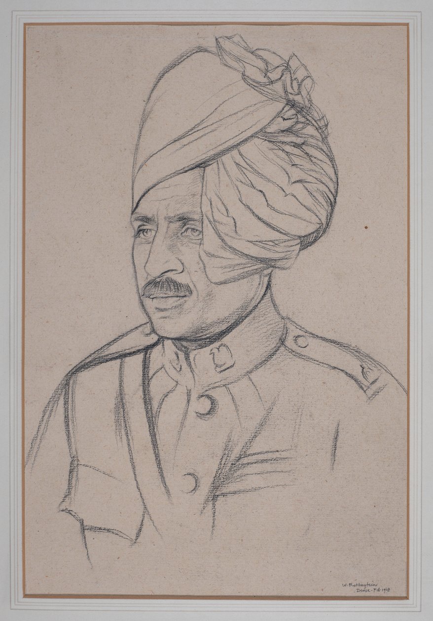 Indiase cavalerist door William Rothenstein