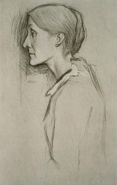 Portret van Julia Stephen (1848-95) door William Rothenstein