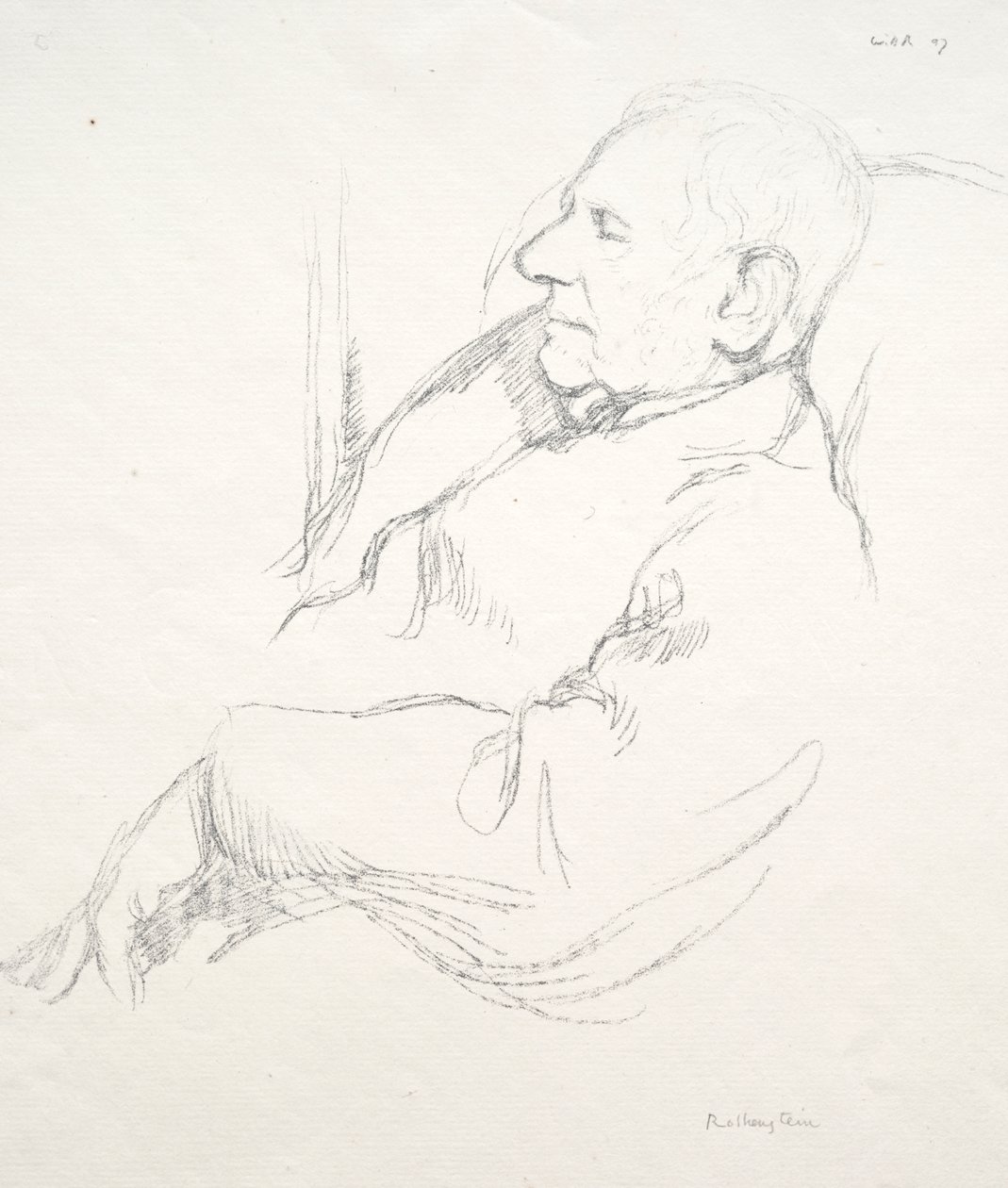 Sir Francis Seymour Haden slapend door William Rothenstein