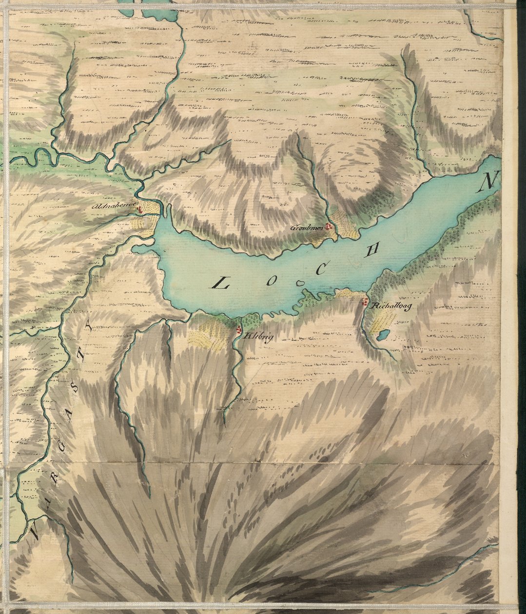 Altnaharra, Roy Militaire Survey van Schotland door William Roy