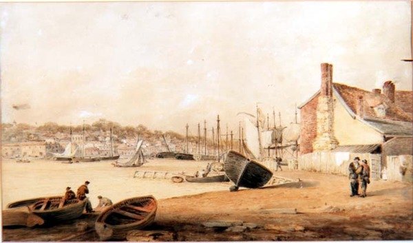 De Kade in Ipswich door William Sawrey Gilpin