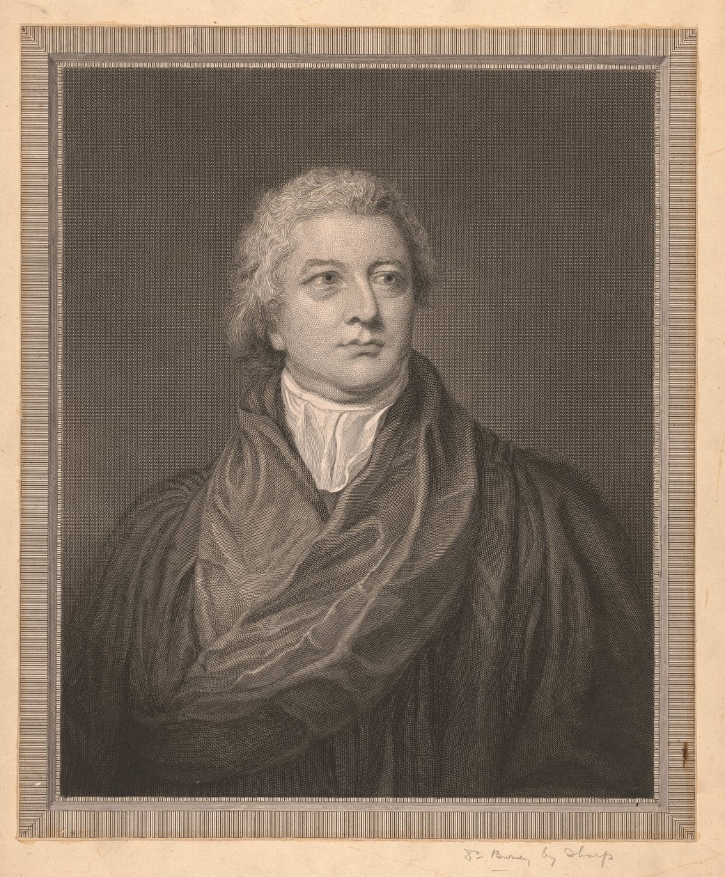 Dr. Burney door William Sharp