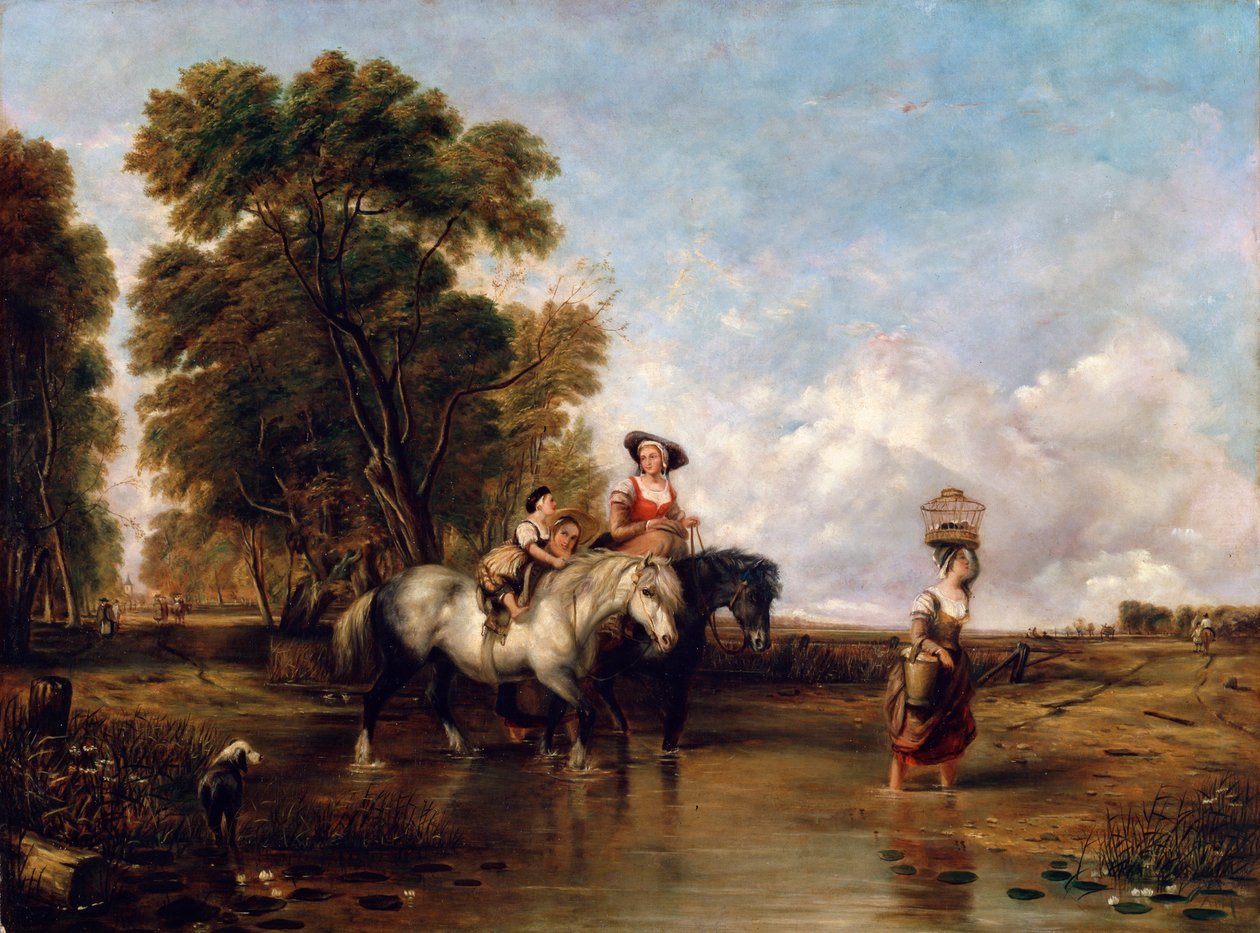 Door een Ford, 19e eeuw door William Shayer