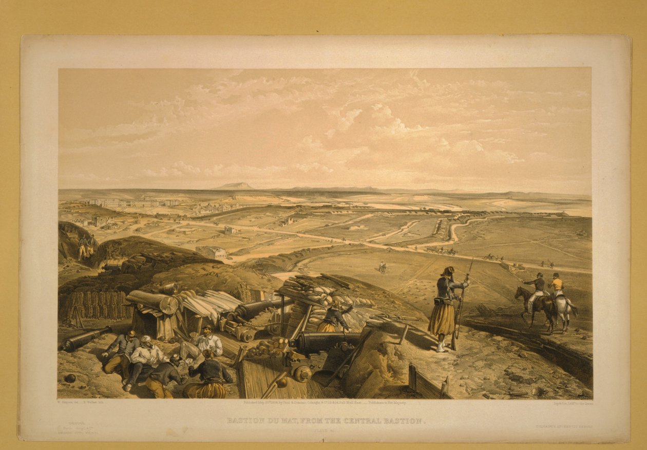 De Bastion du Mat, Sevastopol, 1855 door William Crimea Simpson