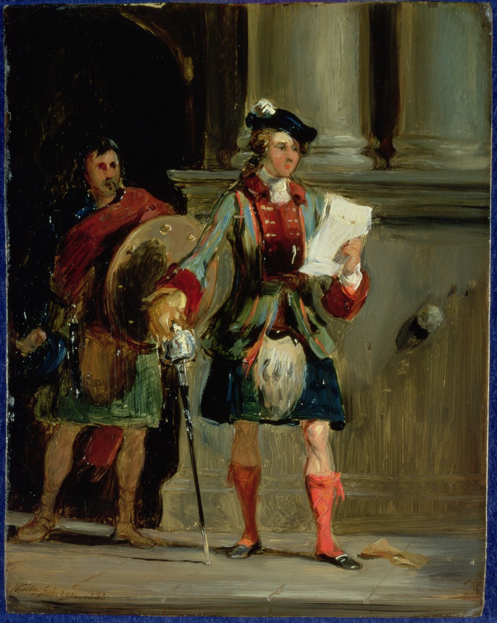 Prins Charlie in Holyrood, 1833 door William Simson
