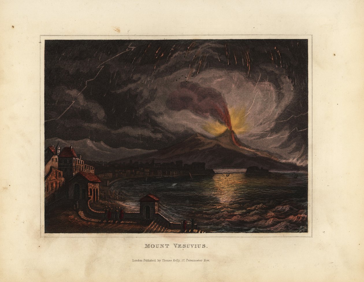 Uitbarsting van de Vesuvius in de 19e eeuw door William Smellie